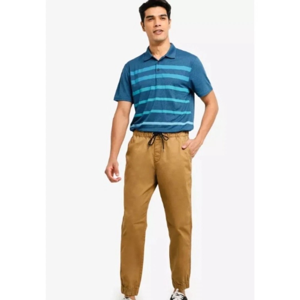 OLD NAVY Men's‎ M Modern Jogger Pants Built-In Flex Khaki Drawstring